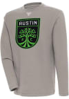 Main image for Antigua Austin FC Mens Oatmeal Flier Bunker Long Sleeve Crew Sweatshirt