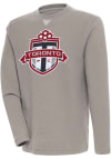 Main image for Antigua Toronto FC Mens Oatmeal Flier Bunker Long Sleeve Crew Sweatshirt