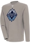 Main image for Antigua Vancouver Whitecaps FC Mens Oatmeal Flier Bunker Long Sleeve Crew Sweatshirt