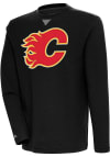 Main image for Antigua Calgary Flames Mens Black Flier Bunker Long Sleeve Crew Sweatshirt