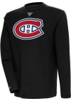 Main image for Antigua Montreal Canadiens Mens Black Flier Bunker Long Sleeve Crew Sweatshirt