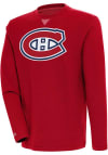 Main image for Antigua Montreal Canadiens Mens Red Flier Bunker Long Sleeve Crew Sweatshirt