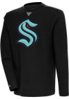 Main image for Antigua Seattle Kraken Mens Black Flier Bunker Long Sleeve Crew Sweatshirt