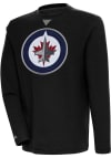 Main image for Antigua Winnipeg Jets Mens Black Flier Bunker Long Sleeve Crew Sweatshirt