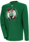 Main image for Antigua Boston Celtics Mens Green Flier Bunker Long Sleeve Crew Sweatshirt