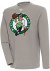 Main image for Antigua Boston Celtics Mens Oatmeal Flier Bunker Long Sleeve Crew Sweatshirt