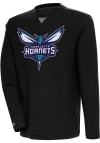 Main image for Antigua Charlotte Hornets Mens Black Flier Bunker Long Sleeve Crew Sweatshirt
