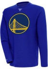 Main image for Antigua Golden State Warriors Mens Blue Flier Bunker Graphic Long Sleeve Crew Sweatshirt