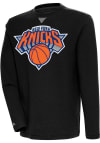 Main image for Antigua New York Knicks Mens Black Flier Bunker Long Sleeve Crew Sweatshirt