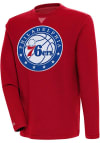 Main image for Antigua Philadelphia 76ers Mens Red Flier Bunker Long Sleeve Crew Sweatshirt
