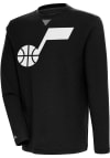 Main image for Antigua Utah Jazz Mens Black Flier Bunker Long Sleeve Crew Sweatshirt