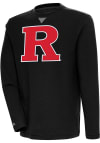 Main image for Antigua Rutgers Scarlet Knights Mens Black Flier Bunker Long Sleeve Crew Sweatshirt