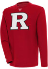 Main image for Antigua Rutgers Scarlet Knights Mens Red Flier Bunker Long Sleeve Crew Sweatshirt