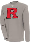 Main image for Antigua Rutgers Scarlet Knights Mens Oatmeal Flier Bunker Long Sleeve Crew Sweatshirt