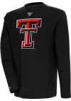 Main image for Antigua Texas Tech Red Raiders Mens Black Flier Bunker Long Sleeve Crew Sweatshirt