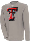 Main image for Antigua Texas Tech Red Raiders Mens Oatmeal Flier Bunker Long Sleeve Crew Sweatshirt