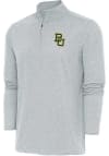 Main image for Antigua Baylor Bears Mens Grey Hunk Long Sleeve 1/4 Zip Pullover