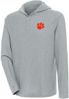 Main image for Antigua Clemson Tigers Mens Grey Strong Hold Long Sleeve Hoodie