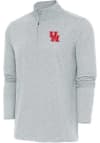 Main image for Antigua Houston Cougars Mens Grey Hunk Long Sleeve 1/4 Zip Pullover