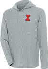 Main image for Antigua Illinois Fighting Illini Mens Grey Strong Hold Long Sleeve Hoodie