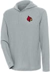 Main image for Antigua Louisville Cardinals Mens Grey Strong Hold Long Sleeve Hoodie