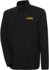 Main image for Antigua LSU Tigers Mens Black Steamer Long Sleeve 1/4 Zip Pullover