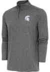 Main image for Antigua Michigan State Spartans Mens Black Hunk Long Sleeve 1/4 Zip Pullover