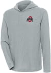 Main image for Antigua Ohio State Buckeyes Mens Grey Strong Hold Long Sleeve Hoodie