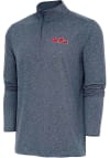 Main image for Antigua Ole Miss Rebels Mens Navy Blue Hunk Long Sleeve 1/4 Zip Pullover