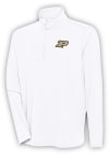Main image for Antigua Purdue Boilermakers Mens White Hunk Long Sleeve 1/4 Zip Pullover