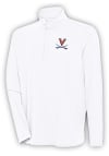 Main image for Antigua Virginia Cavaliers Mens White Hunk Long Sleeve 1/4 Zip Pullover