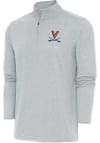 Main image for Antigua Virginia Cavaliers Mens Grey Hunk Long Sleeve 1/4 Zip Pullover