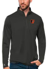 Main image for Antigua Baltimore Orioles Mens Grey Tribute Long Sleeve 1/4 Zip Pullover