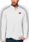 Main image for Antigua Cincinnati Reds Mens White Tribute Long Sleeve 1/4 Zip Pullover
