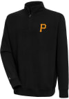 Main image for Antigua Pittsburgh Pirates Mens Black Victory Long Sleeve 1/4 Zip Pullover