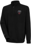 Main image for Antigua DC United Mens Black Victory Long Sleeve 1/4 Zip Pullover