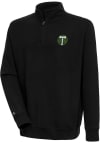 Main image for Antigua Portland Timbers Mens Black Victory Long Sleeve 1/4 Zip Pullover