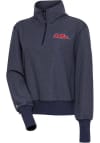 Main image for Antigua Ole Miss Rebels Womens Navy Blue Upgrade 1/4 Zip Pullover
