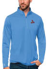 Main image for Antigua St Louis Cardinals Mens Blue Tribute Long Sleeve 1/4 Zip Pullover