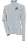 Main image for Antigua Ohio State Buckeyes Womens Grey Milo 1/4 Zip Pullover