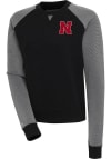Main image for Antigua Nebraska Cornhuskers Womens Black Flier Bunker Crew Sweatshirt