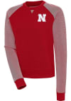 Main image for Antigua Nebraska Cornhuskers Womens Red Flier Bunker Crew Sweatshirt