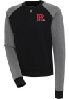 Main image for Antigua Rutgers Scarlet Knights Womens Black Flier Bunker Crew Sweatshirt