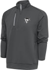 Main image for Antigua Pittsburgh Penguins Mens Grey Metallic Logo Generation Long Sleeve 1/4 Zip Pullover