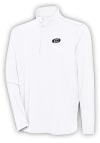 Main image for Antigua Carolina Hurricanes Mens White Metallic Logo Hunk Long Sleeve 1/4 Zip Pullover