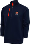 Main image for Antigua Auburn Tigers Mens Navy Blue Football Generation Long Sleeve Qtr Zip Pullover