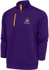 Main image for Antigua East Carolina Pirates Mens Purple Football Generation Long Sleeve Qtr Zip Pullover