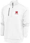 Main image for Mens Nebraska Cornhuskers White Antigua Football Generation Qtr Zip Pullover