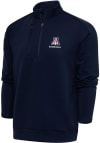 Main image for Antigua Arizona Wildcats Mens Navy Blue Basketball Generation Big and Tall Qtr Zip