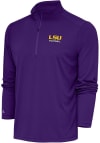 Main image for Antigua LSU Tigers Mens Purple Football Tribute Long Sleeve 1/4 Zip Pullover
